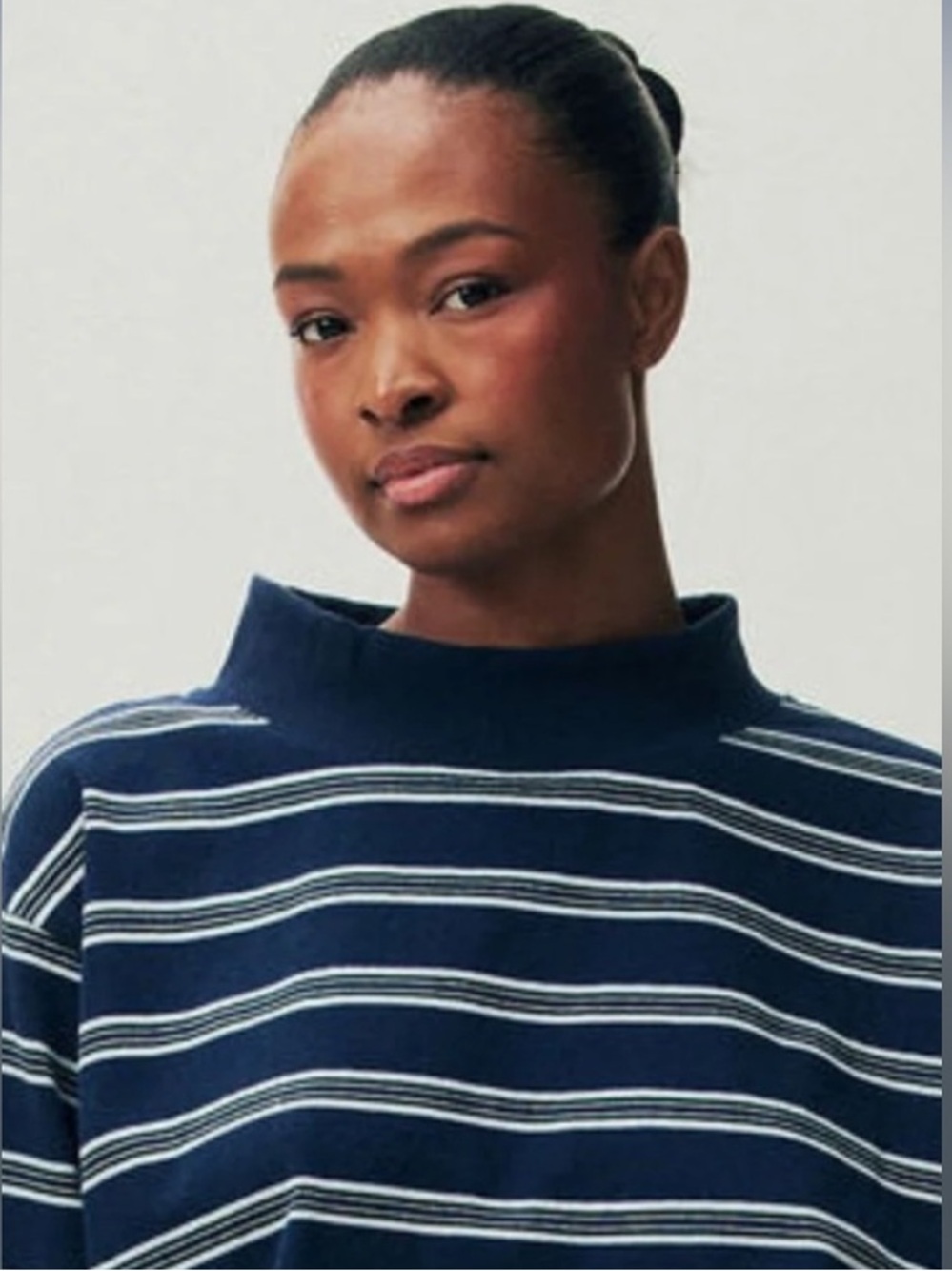Parke Mockneck in Blue Stripes- Size XXL- Excellent Condition